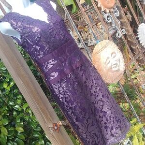 Adrianna Pappel Deep Amethyst Sequin Dress Size 2